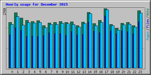 Hourly usage for December 2015