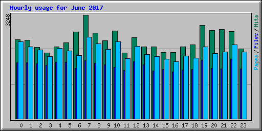 Hourly usage for June 2017