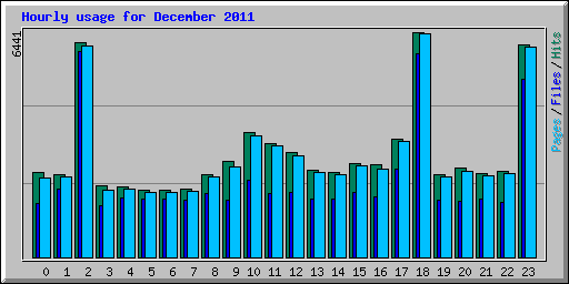 Hourly usage for December 2011