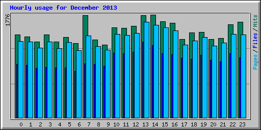 Hourly usage for December 2013