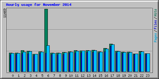 Hourly usage for November 2014