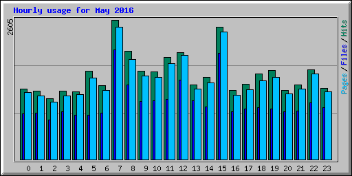 Hourly usage for May 2016